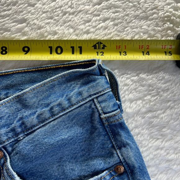 Levi's Premium Women's 501 Original Fit High Rise Straight Leg Jeans 25x30 Blue - Picture 7 of 7